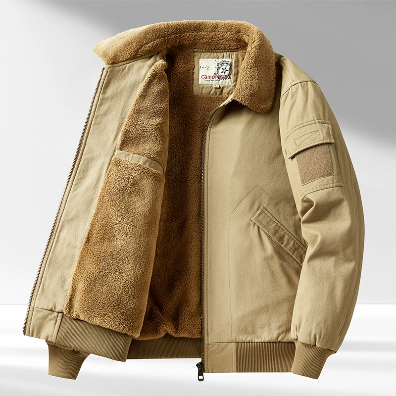 Большой заказ на куртку в стиле Je*p, американский ретро-стиль, рабочая одежда для мужчин, осенне-зимняя, на флисовой подкладке, модная брендовая бейсбольная куртка, куртка-пилот.