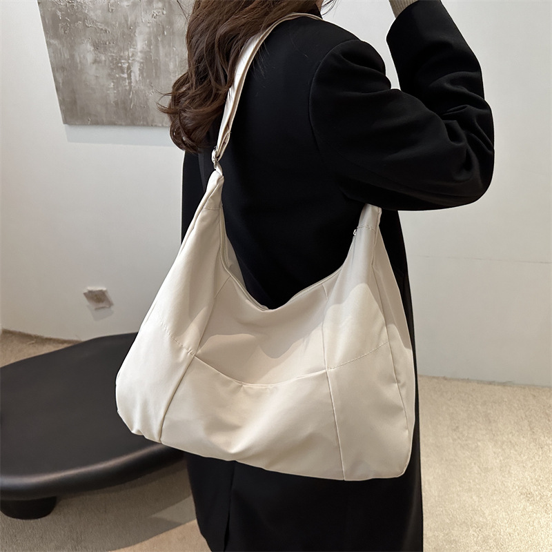 Bolsa de lona coreana de gran capacidad, estilo relajado, bolsas de hombro de trabajo, bolsas de mochila simple, moda