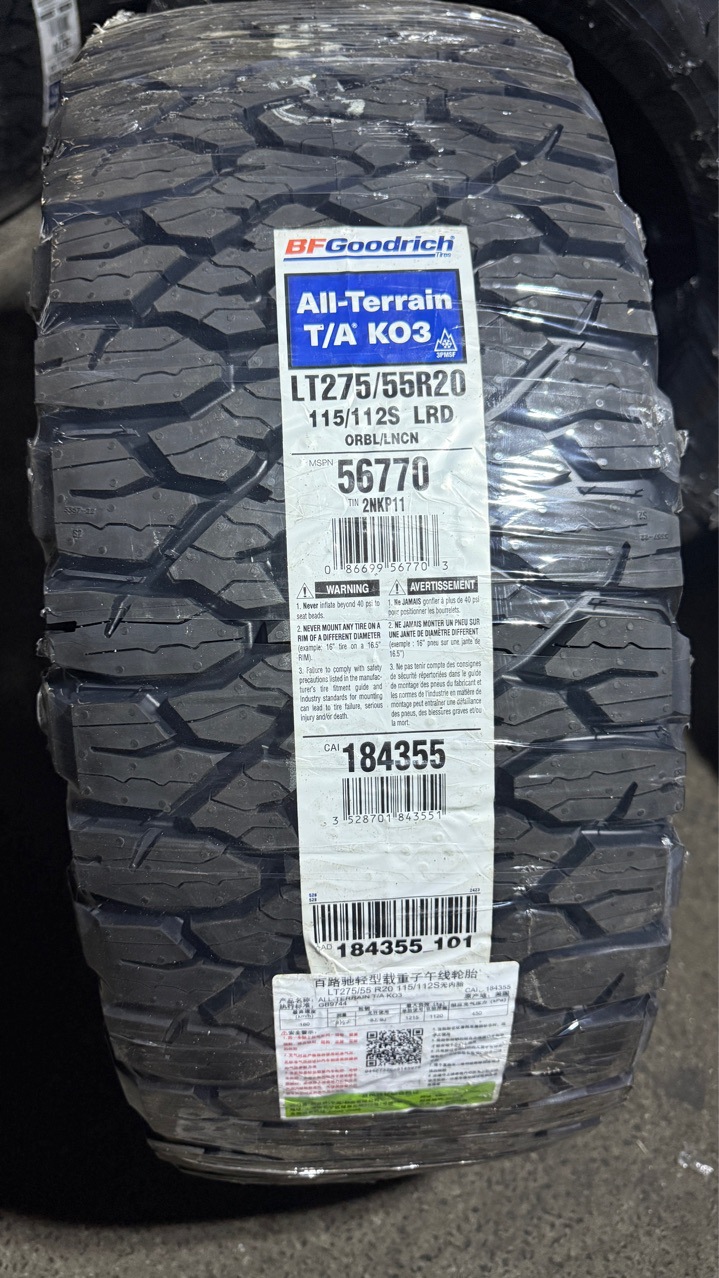 Bailuchi Ko3 Tires 35X37X12.5R20 295/255/275/60R20 275/285/55R20