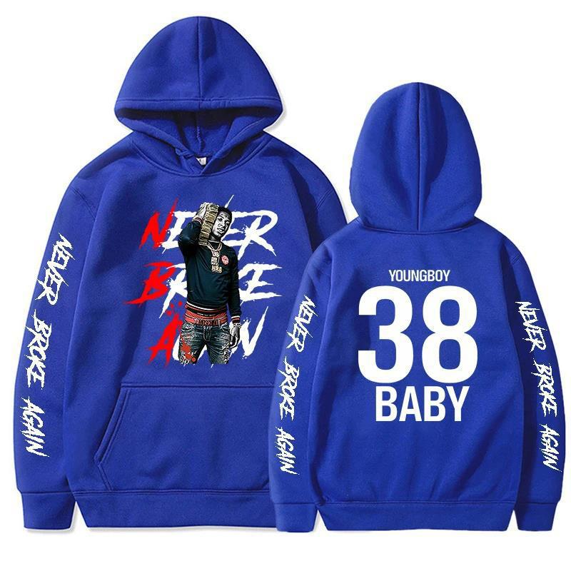 Never Broke Again Hoodies Men Fashion YoungBoy Graphic Print
