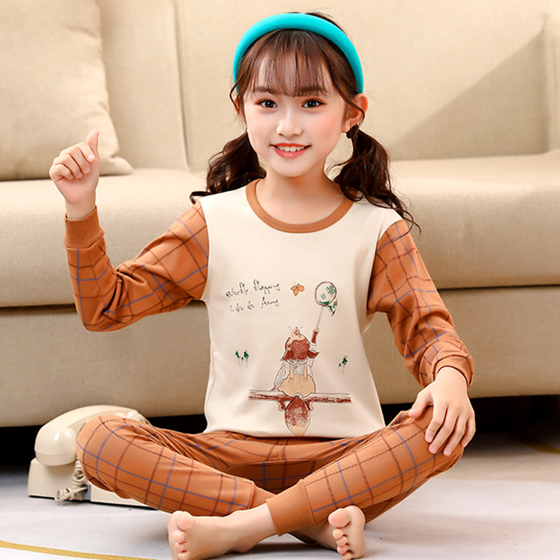 KM 브라운 체크 무늬