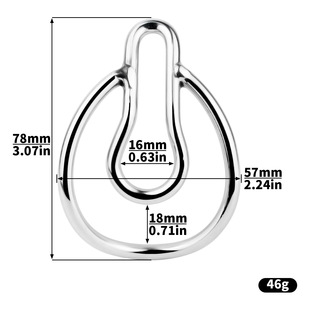 Metal Penis Clamp Scrotum Clamp Penis Ring Semen Locking Ring Hollow Foreskin Clamp Concave Clamp Restraint Male Exercise Toy