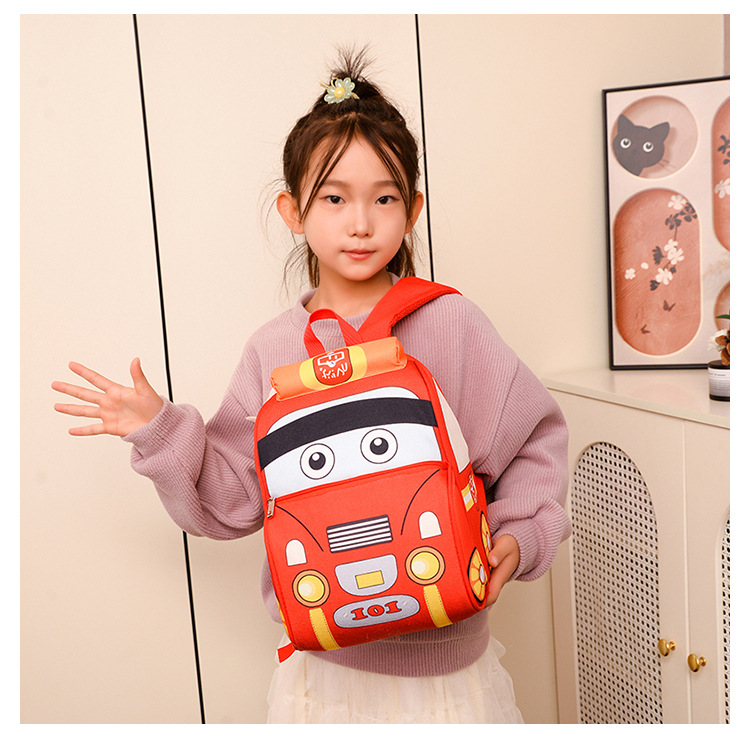 Unisexo Grande Nylon Dibujos Animados Lindo Cuadrado Cremallera Mochila Con Cremallera display picture 3