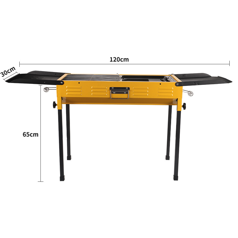 Gran barbacoa portátil plegable barbacoa parrilla al aire libre camping barbacoa parrilla freír y hornear de doble uso horno de carbono al por mayor