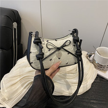 小众设计蝴蝶结腋下包女2025新款手提包时尚单肩斜挎包甜美法棍包