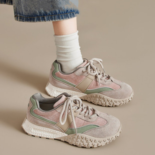 Shoes Women's 2025 New Spring and Autumn Light Soft Sole Not Tired Forrest Gump Shoes Thick Sole Torre Shoes Travel All-match
