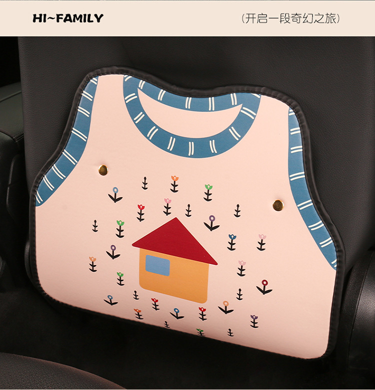 Cute Car Seat Back Anti-Kick Pad, Car Seat Back Anti-Fouling Pad, Anti-Dirty Pad, Short Back Pocket Hanging Type