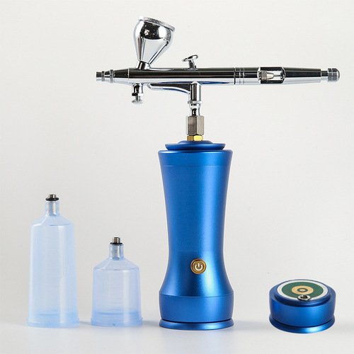 Cross-border Amazon electric airbrush air pump mini spray paint pump adjustable pressure rechargeable airbrush air pump removable dual battery