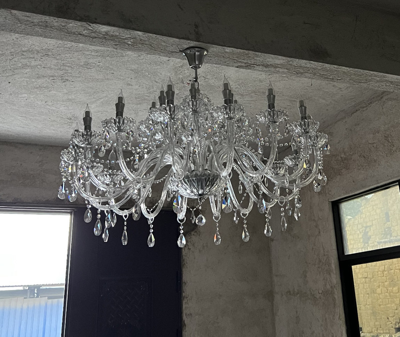 新型シンプル現代水晶灯シャンデリアヨーロッパ式結婚祝いLEDろうそく寝室レストラン客間灯具卸売り|undefined