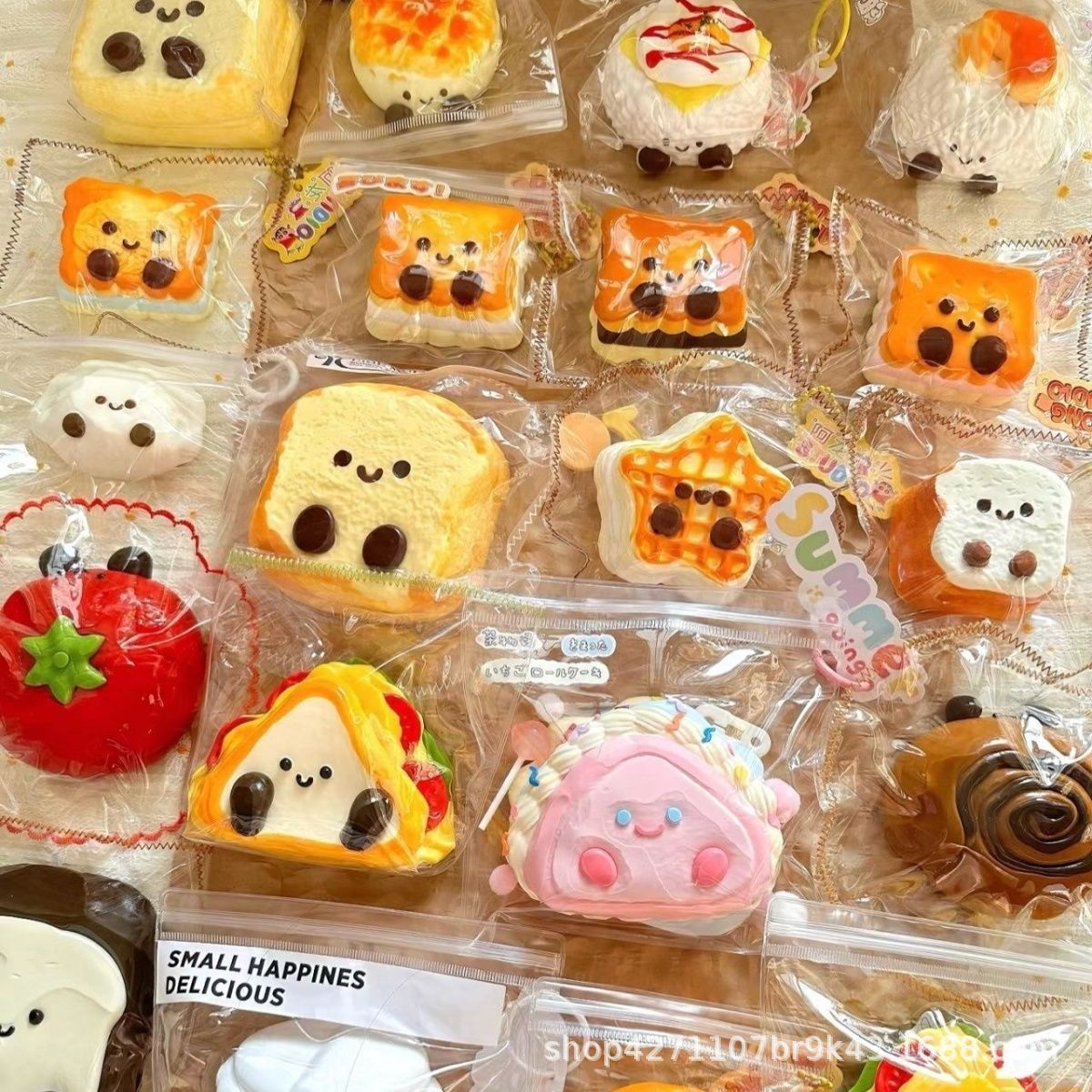 透明pvc捏捏袋子解压玩具捏捏乐包装收纳袋手办首饰品12*12拉链袋