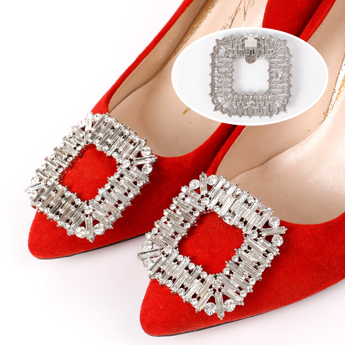 Zapatos de mujer desmontables accesorios decorativos de metal accesorios de Vamp zapatos de flor de zapato de todo fósforo zapatos de hebilla dedo del pie accesorios de diamantes de imitación