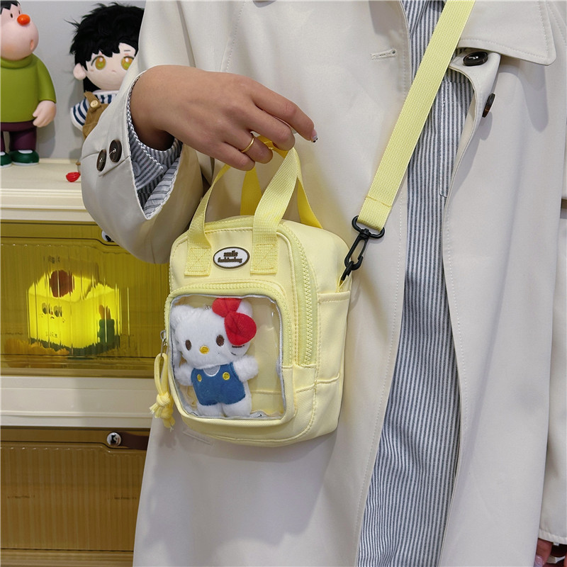 Bolsa de hombro de gran capacidad en bolsas de dolor de dos dimensiones lindas bolsas de mochila transparentes para estudiantes universitarios bolsas de mano de estilo