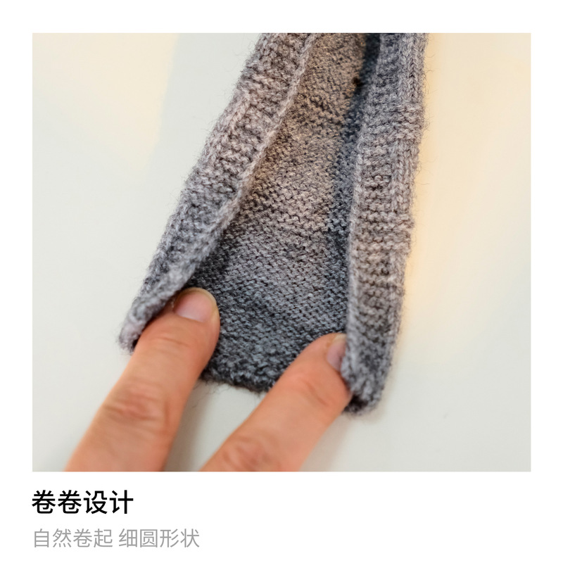 韩系小众长条细窄围巾女纯色秋冬新款辣妹风穿搭时尚装饰针织围脖|undefined