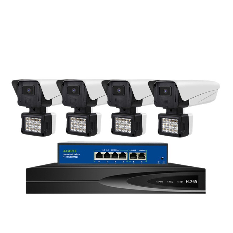 Powerful 8 megapixel POE security camera outdoor black light full color night vision 4K high resolution security monitoring system