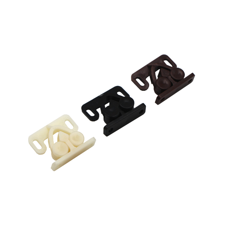 Botón de puerta de perlas de plástico equipo experimental puerta de muebles puerta de madera accesorios de puerta de pantalla de resorte muebles puerta de bloqueo abrazadera de bloqueo