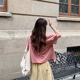 短袖衬衫女学生韩版宽松2026夏季新款小清新甜美百搭短款衬衣潮