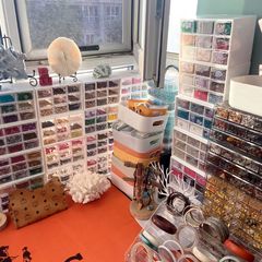 Nine-grid storage box bead storage glass bead dedicated storage box DIY bracelet material desktop storage box