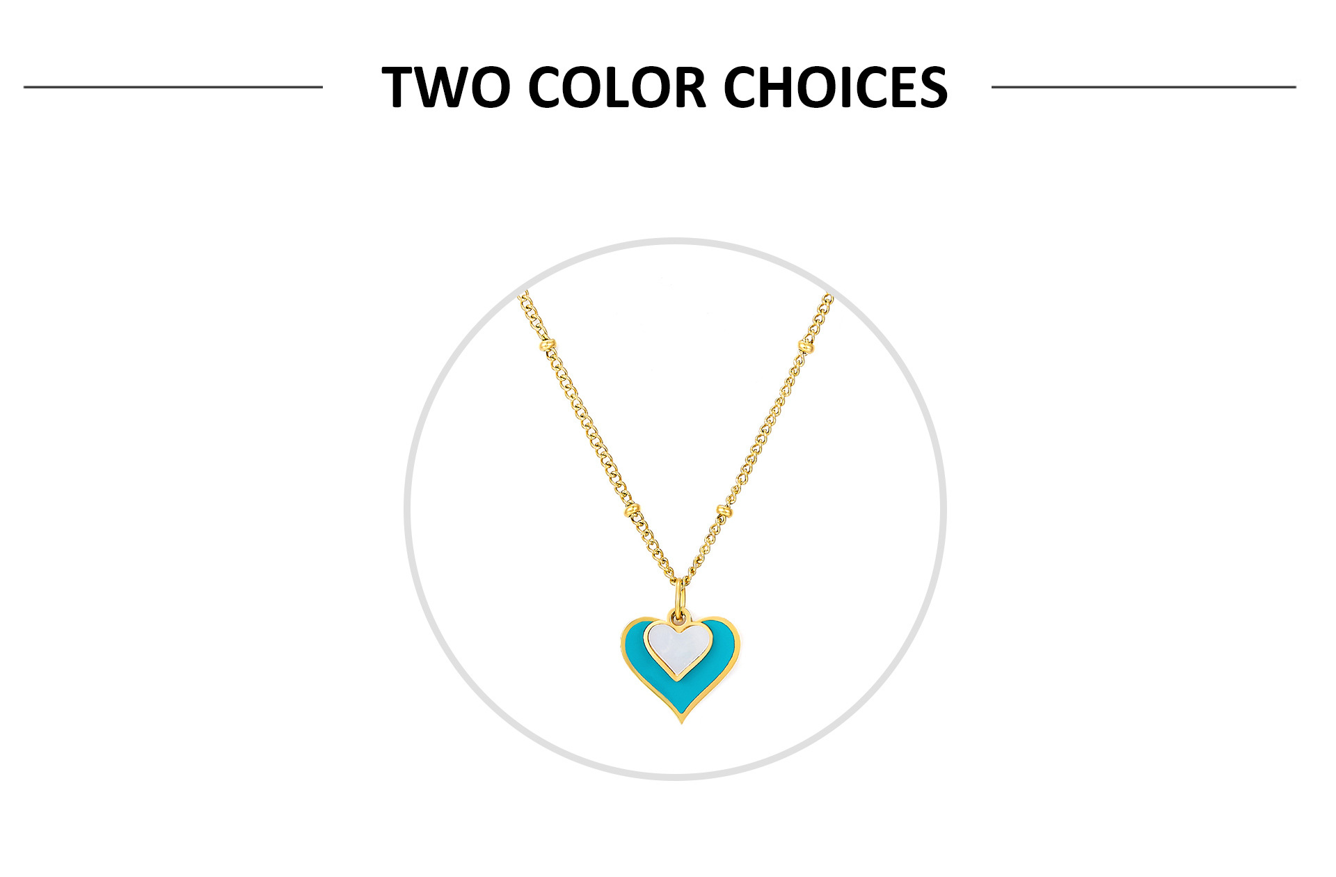 Fashion Heart Shape Stainless Steel Plating Layered Necklaces 1 Piece