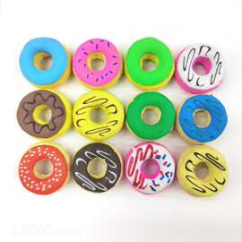 跨境电商糖果色甜甜圈橡皮擦套装小学生橡皮文具学习用品小礼品