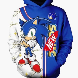 Autumn and Winter Hooded Sweatshirt Fashion Cartoon Coat 3D Digital Printing Teenager Sweatshirt List Amazon Hot Selling Casual