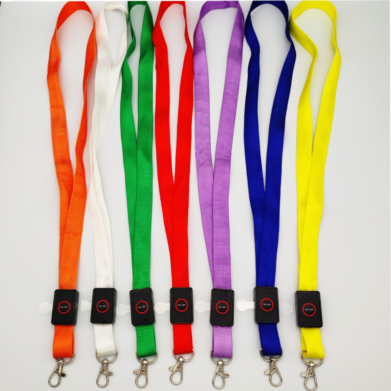 Cordón luminoso LED de nailon, cordón para guía turístico, etiqueta de identificación, colgante, cordón luminoso de nailon colorido
