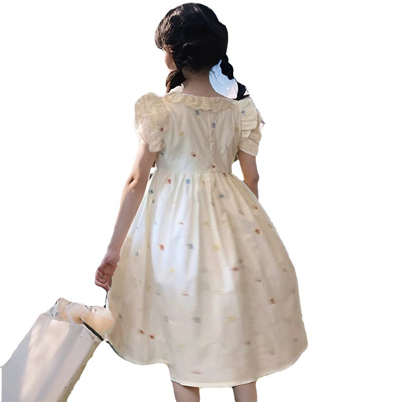 Girls' floral 2024 summer new fashionable and stylish children's women's clothing princess vest dress_voghion.com