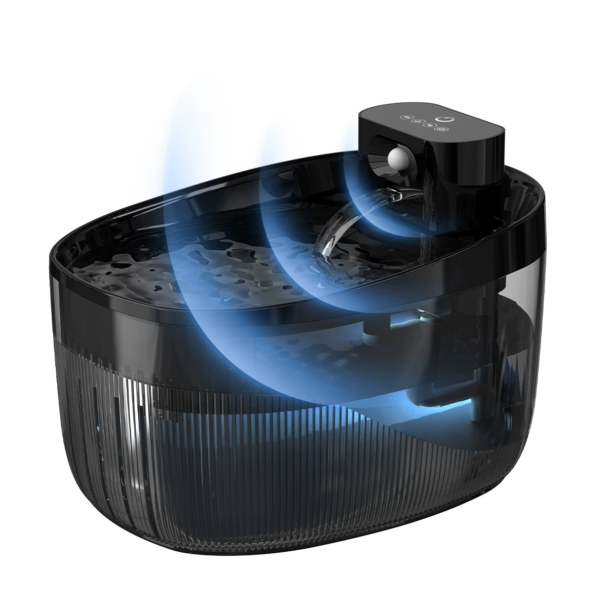 Умный диспенсер для воды для кошек и собак объемом 2,2 л, беспроводной фонтанчик для воды, запатентованная беспроводная технология с длительным сроком службы батареи