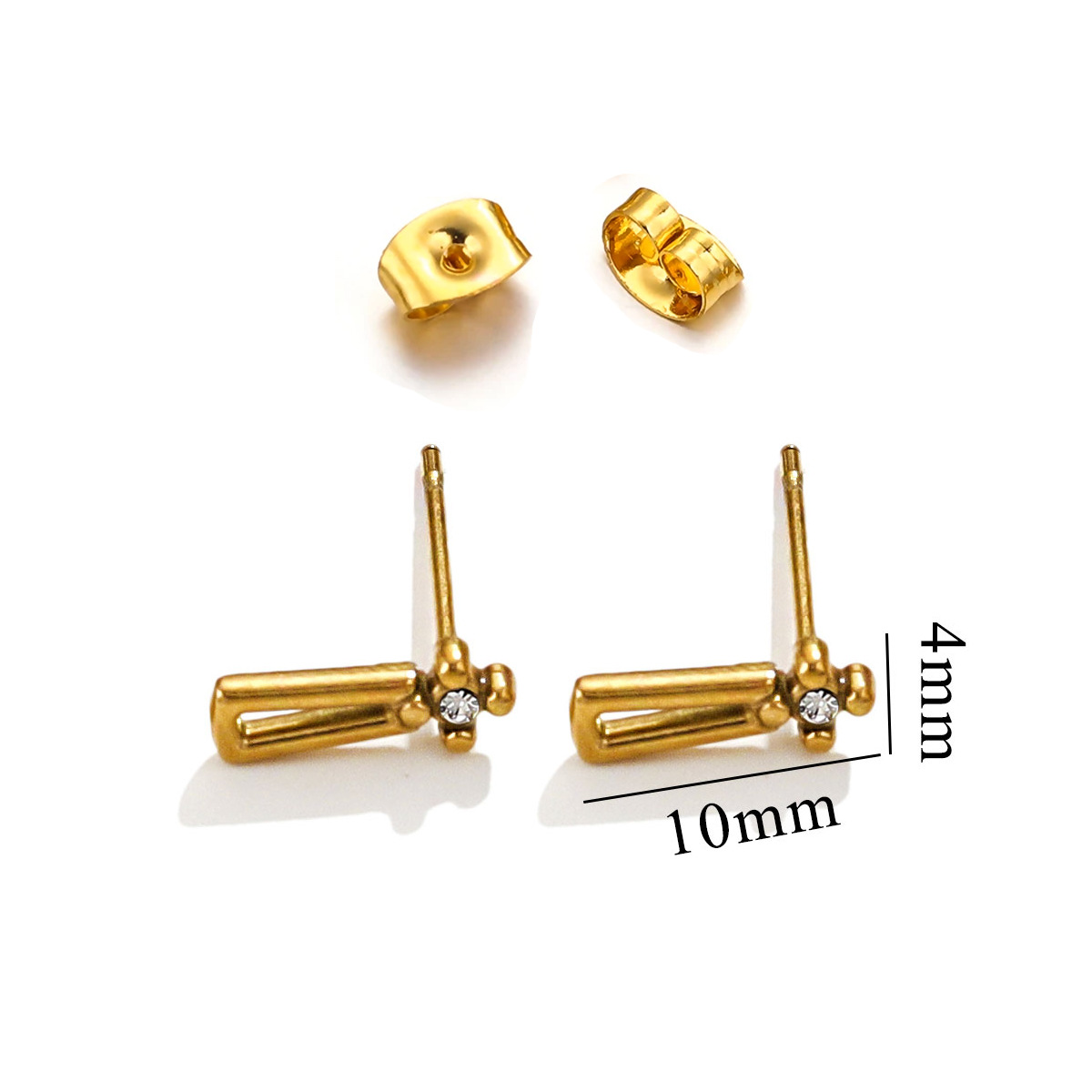 Acero inoxidable Moda europea y americana Personalidad Pendientes retro desgastados Luna Estrella Amor Rayo Pendientes de diamantes Acero de titanio