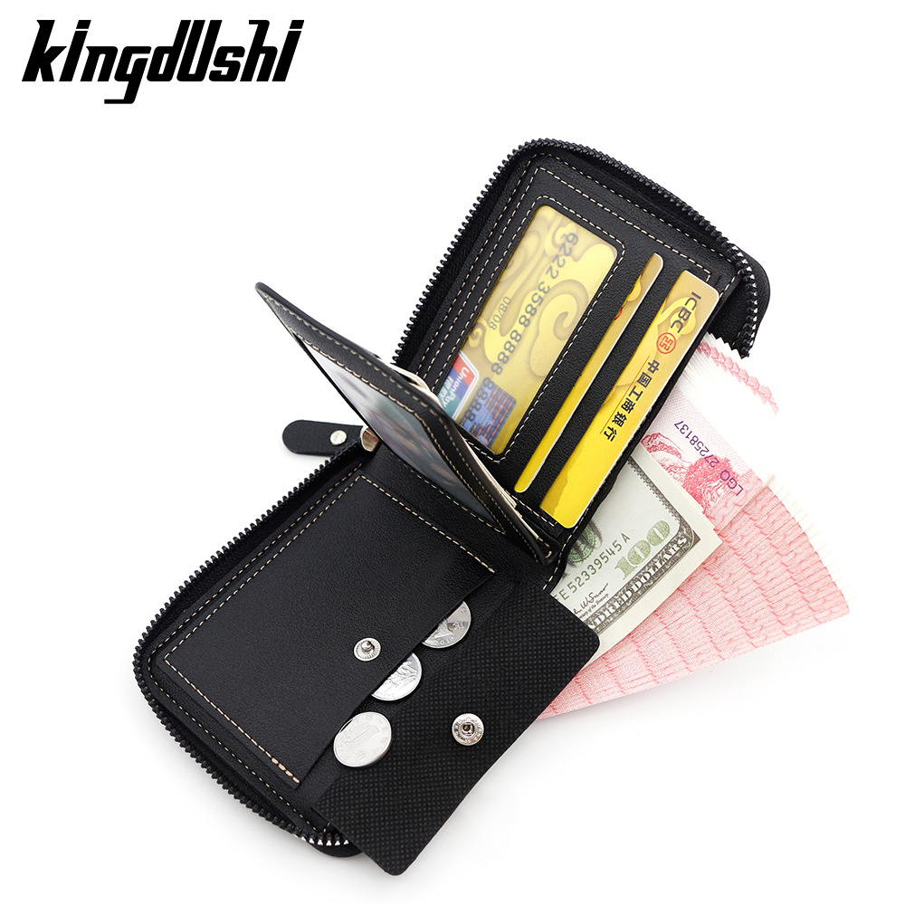 Moda estereoscópica en relieve para hombres cartera corta gran capacidad brazalete bisagra bolso de cambio multi-tarjeta cartera mayorista