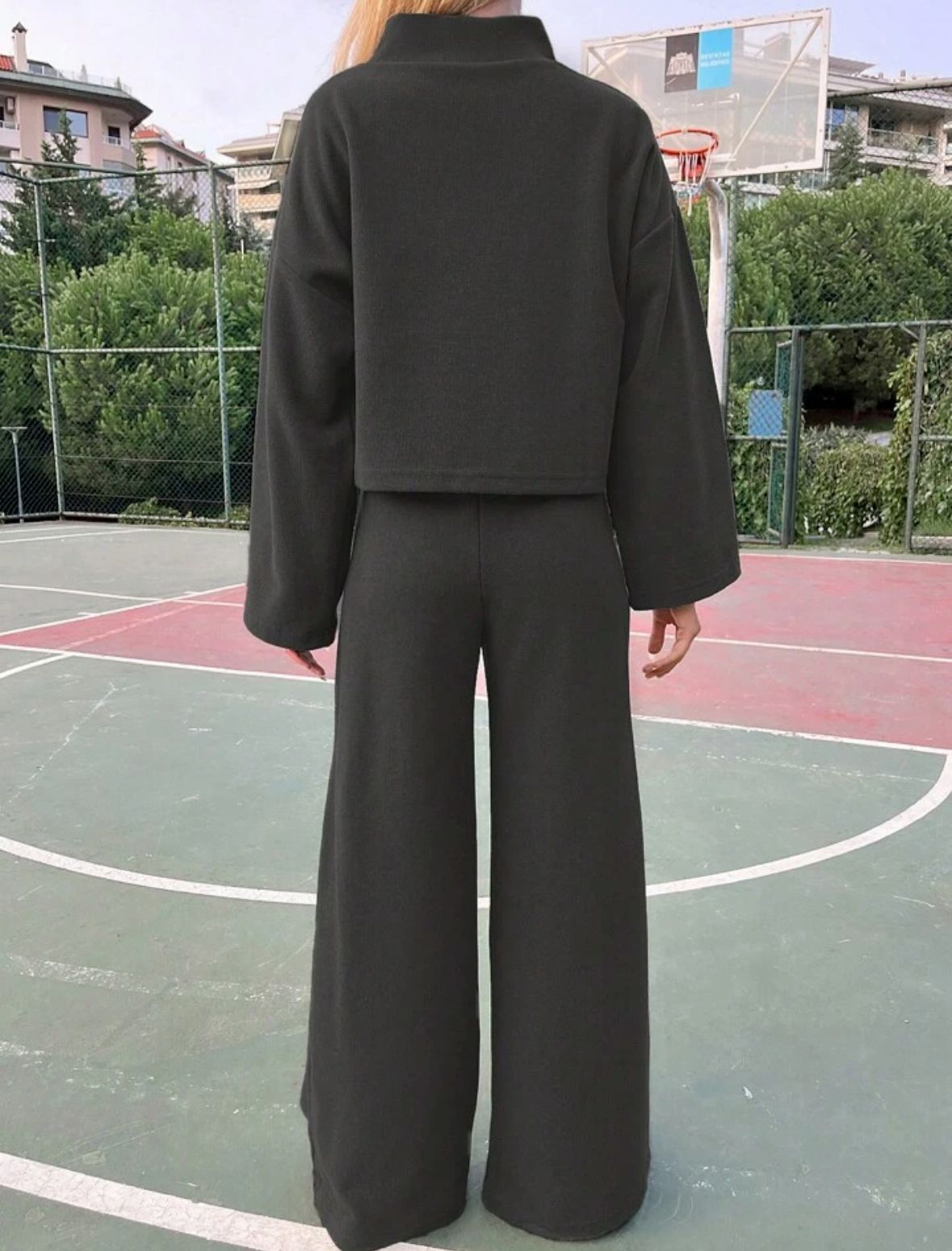 Damenbekleidung Herbst lässig faulen Stil gestrickte langärmelige Tops locker und bequem Hosenanzug_voghion.com