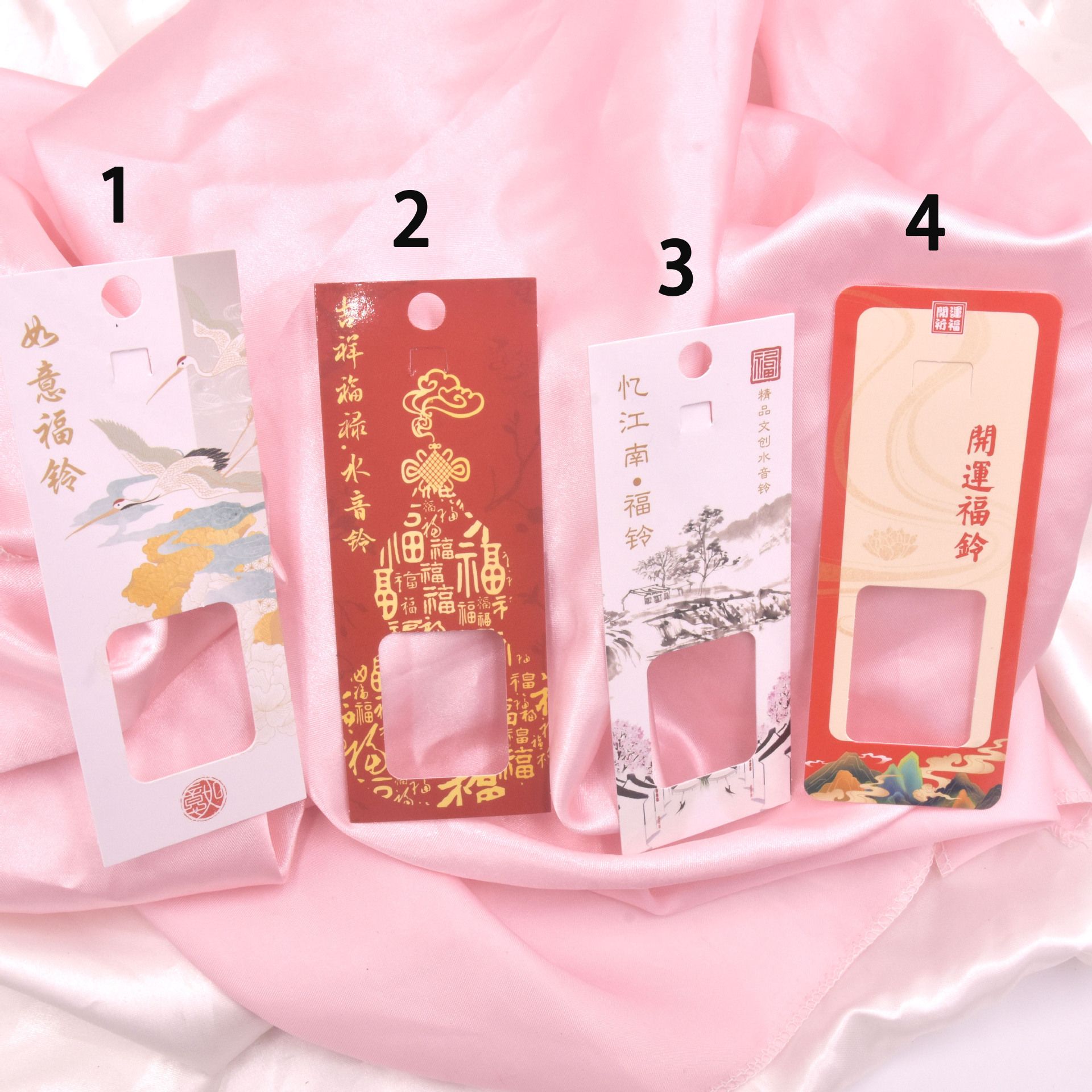 包装卡纸印logo对折卡头背卡铃铛配件饰品吊牌纸卡招财猫铃铛配件