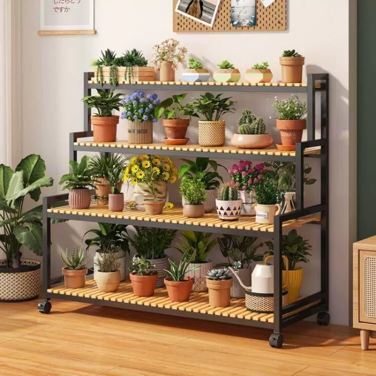 花架置物架阳台落地式客厅新款阶梯架户外可移动庭院多肉花架子