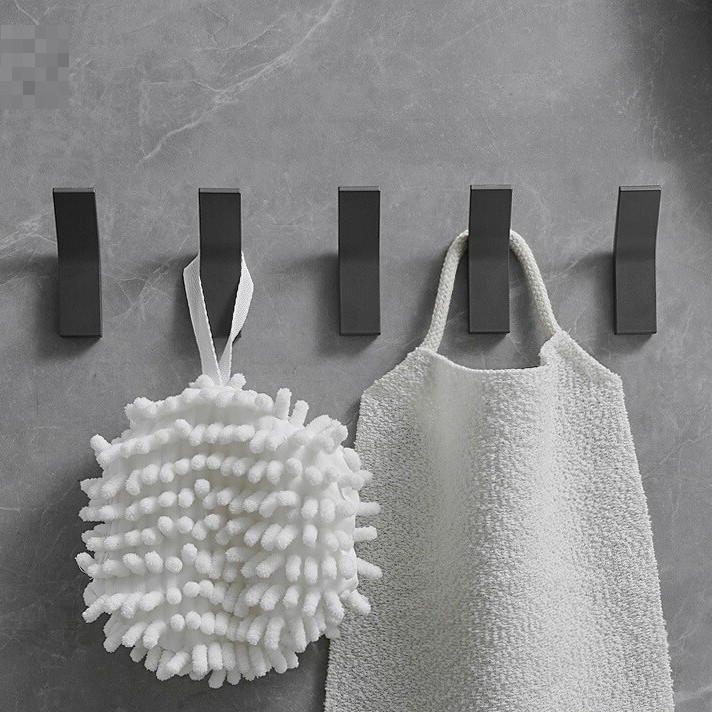 浴室挂钩免打孔卫生间厕所高级极简衣服墙上挂勾单个浴巾毛巾挂钩