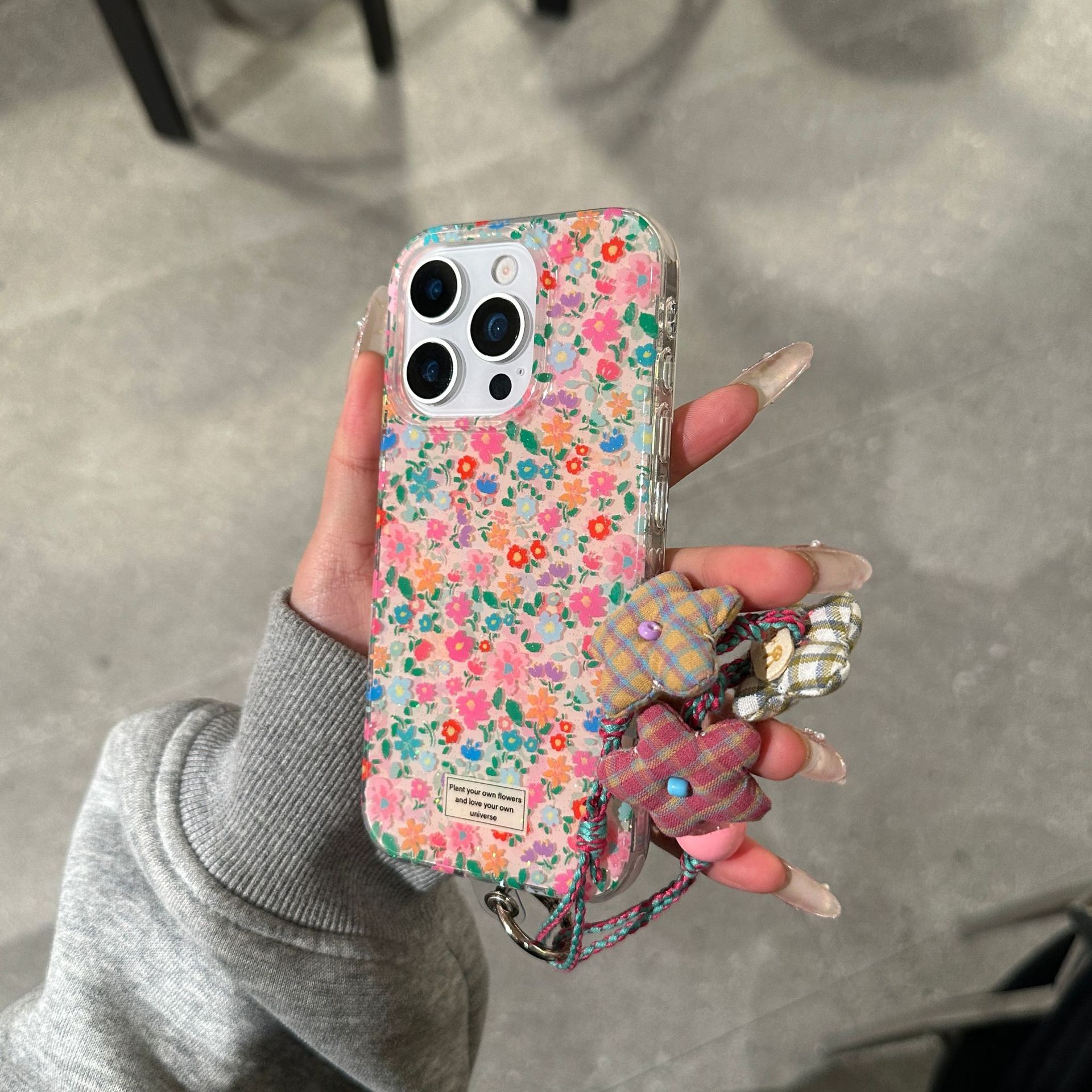 Pantalla completa pintura al óleo flores rosas para iPhone15/16 funda para teléfono móvil 14Pro cadena 16ProMax chica 13