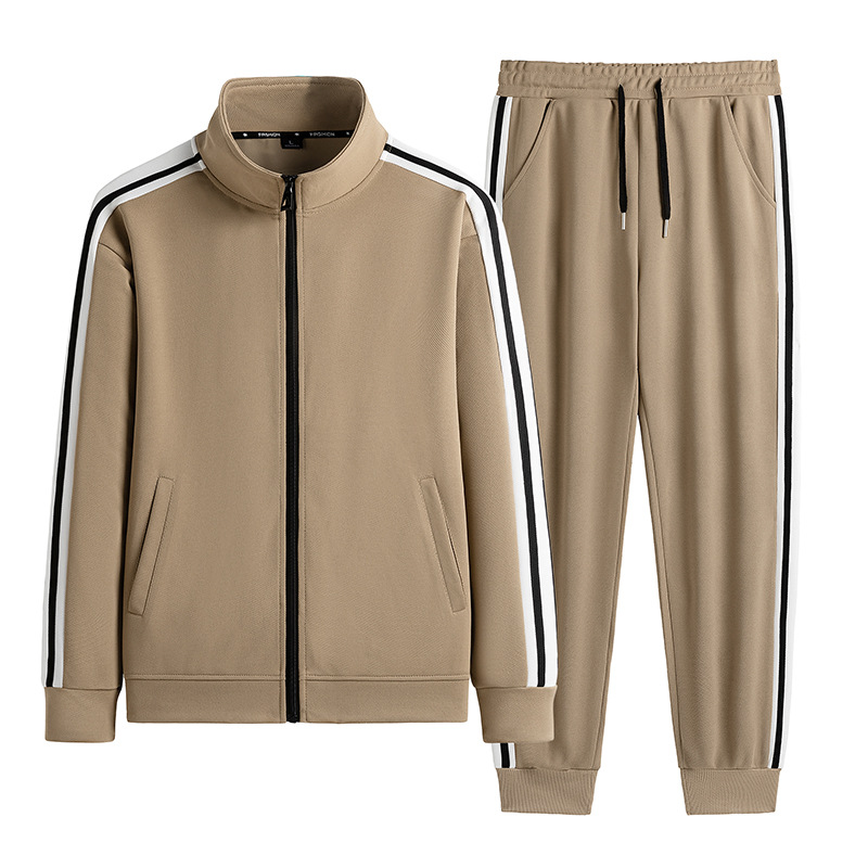 Conjunto deportivo de dos piezas para hombre, estilo coreano, informal, para primavera y otoño, talla grande, sudadera con cuello alto, a la moda. image 6