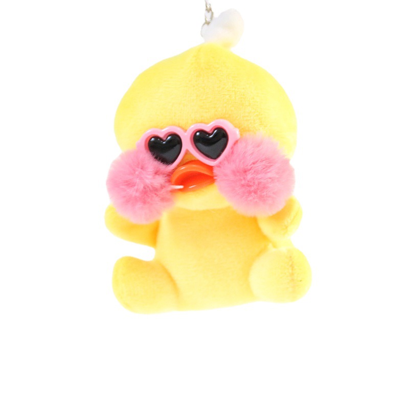 Internet celebridad lindo ins ácido hialurónico pato muñeca de peluche de juguete tamaño pequeño mini pato amarillo bolsa muñeca colgante image 6