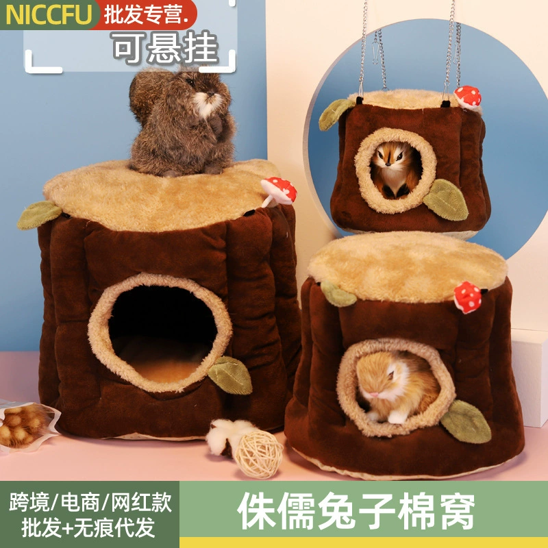 NC карликовый Кролик хлопок гнездо попугай гнездо белка пень теплое гнездо кролик гнездо теплый Рог хлопковое гнездо карликовое кроличье гнездо