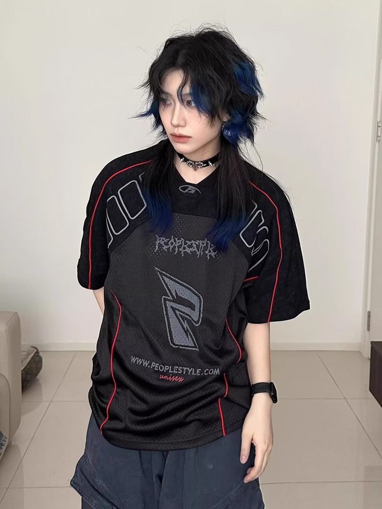 American-style Jersey T-shirt For Men, New Summer Breathable Motorcycle-style Cycling Motorcycle Clothing, Quick-dry_viptrois.com