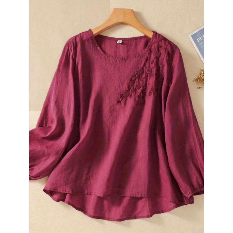 2026 Cross-Border New European and American Women's Retro Lace Details Loose Long-Sleeved Tops Cross-Border Dropshipping