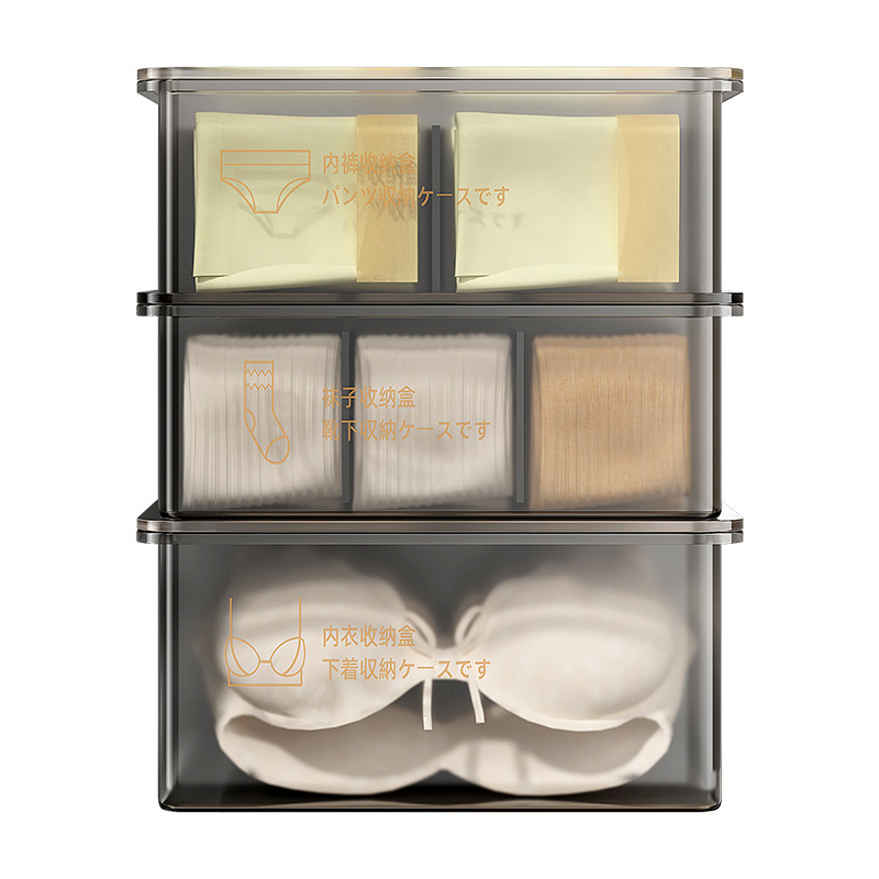 下着収納ケース家庭用引き出し式分格神器たんす下着靴下三合一整理箱家庭用|undefined