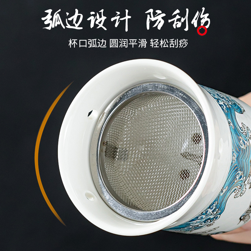 Ceramic Moxibustion Jar Double-Layer Celadon Warm Therapy Device with Gua Sha Massage and Herbal Steaming Function overview