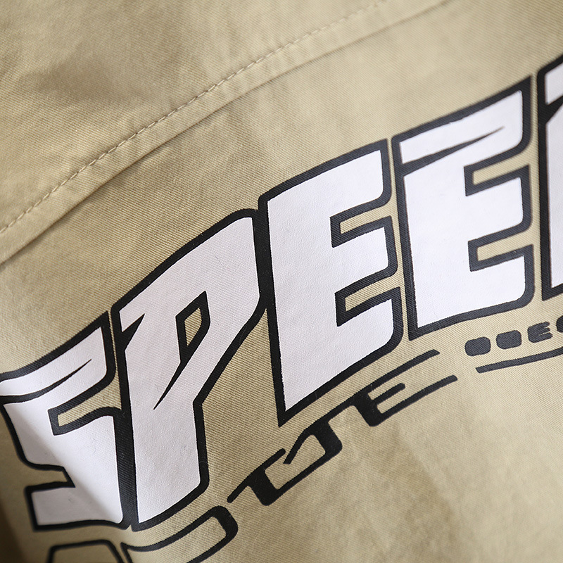 7613 chaquetas de primavera para niños, ropa de trabajo coreana para niños de estilo occidental, camisas de manga larga, impresión de letras de moda de primavera y otoño