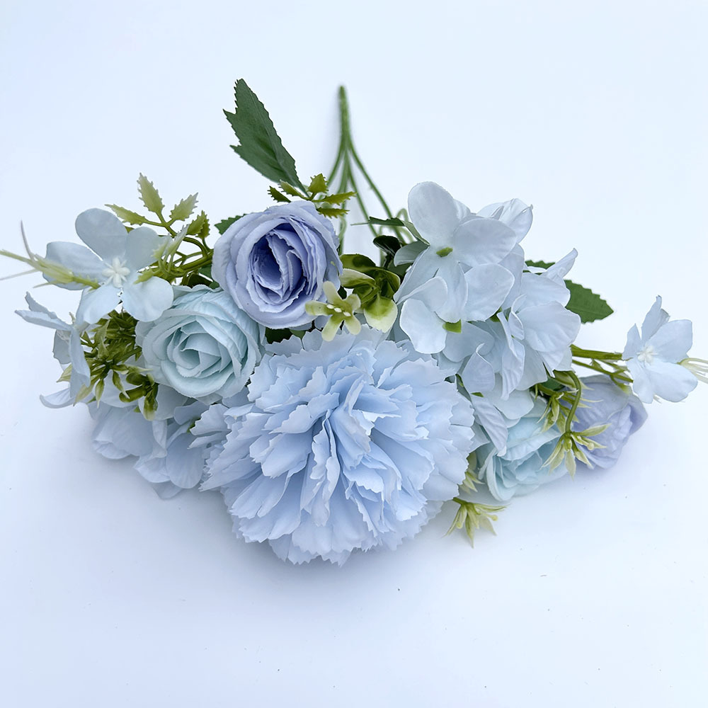 Fiore artificiale garofano combinazione fiore casa tavolo piccolo fiore rosa morbido ortensia nordica_voghion.com