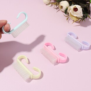 Plastic Manicure Tools Macaron Horn Brush Manicure Cleaning Plastic Horn Brush Small Plastic Dust Brush