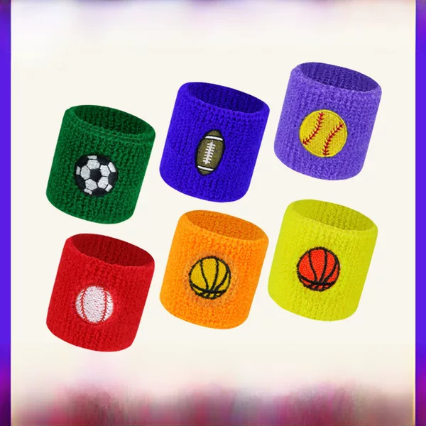 Fast Shipping Hot-Selling Embroidered Wristbands Cross-Border Popular Sports Wristbands for Basketball, Football, Badminton, Running, and Fitness