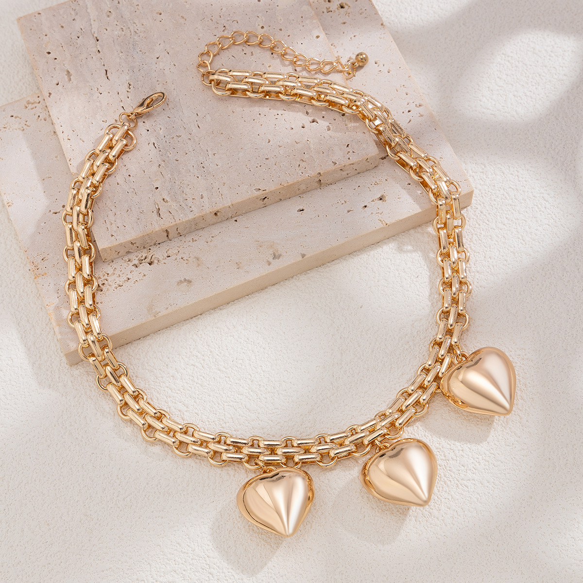 77g Weight CCB, Alloy Pendant Material Pendant Necklace Classification Iron Chain Material 1 Piece Quantity Holiday, Daily Occasion CCB, Alloy, Iron Material Star, Heart Shape Pattern Women's Gender Casual, Simple Style Style Casual Simple Style Star Heart Shape CCB Alloy Iron Wholesale Pendant Necklace 6