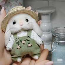园丁小兔子玩偶帽子田园兔可爱挂件挂饰公仔毛绒玩具生日礼物