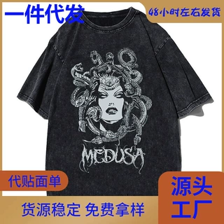 Gothic Dark Oversize Vintage T shirt Punk Graphic Clothes Ha