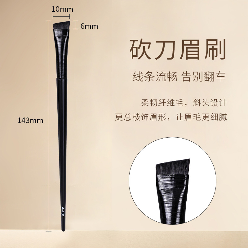 Pincel de maquillaje para delineador de ojos tipo cuchilla, pincel angular ultrafino para sombra de ojos, pincel plano para detalles, pincel para cejas, herramienta de belleza al por mayor.
