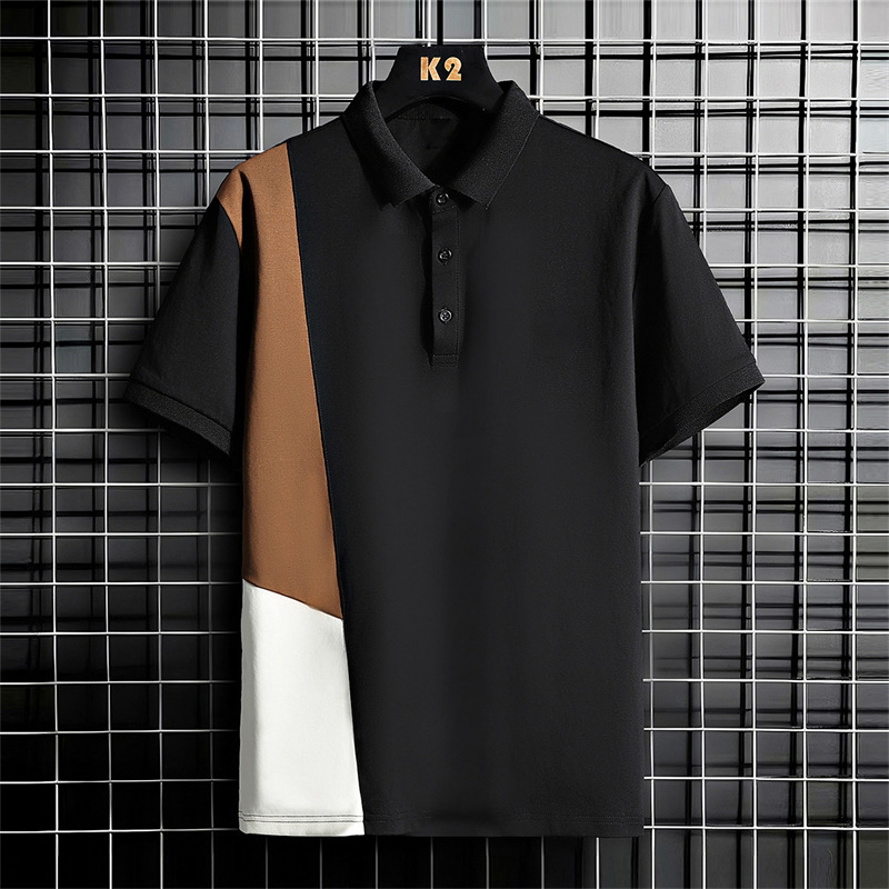 Camiseta de polo grande de manga corta para hombres de verano nueva tendencia japonesa casual suelta aumento de peso camiseta de media manga para hombres